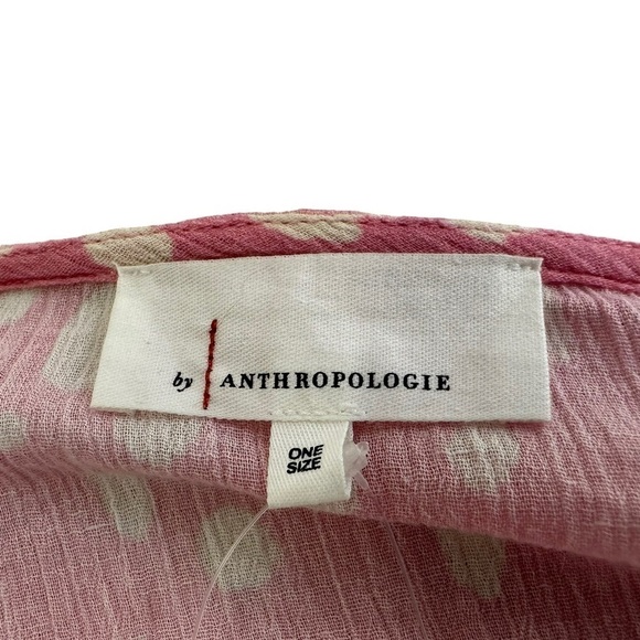 Anthropologie Womens Polka Dot Tie Front Crop Kimono Top One Size Pink White NWT - Picture 13 of 13